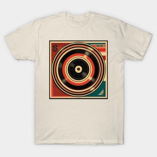 Vinyl Record Retro Music Album Cover Graphic T-Shirt